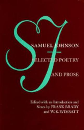 Cover image for Samuel Johnson: Selected Poetry and Prose