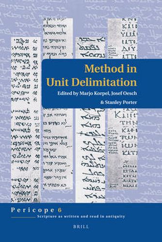 Cover image for Method in Unit Delimitation