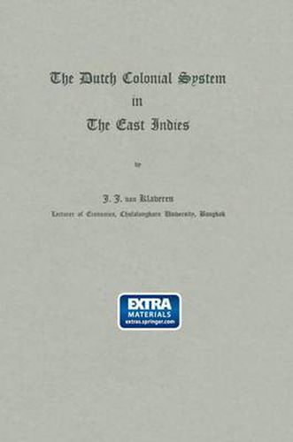 Cover image for The Dutch Colonial System in the East Indies