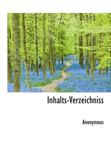 Cover image for Inhalts-Verzeichniss