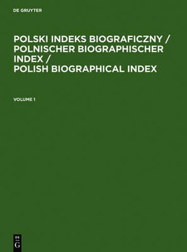 Cover image for Polski Indeks Biograficzny