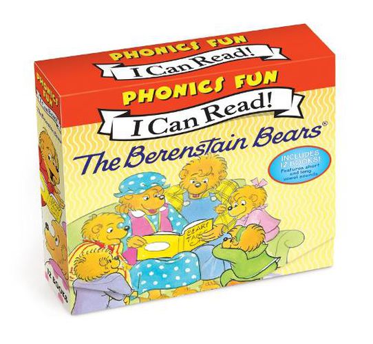 Cover image for The Berenstain Bears 12-Book Phonics Fun!: Includes 12 Mini-Books Featuring Short and Long Vowel Sounds