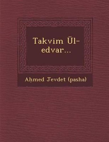 Cover image for Takvim UL-Edvar...