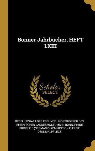 Cover image for Bonner Jahrbuecher, HEFT LXIII