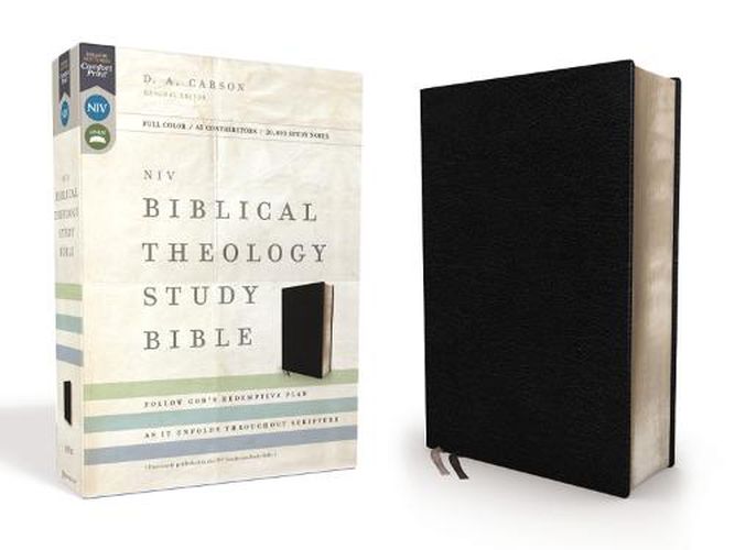 NIV, Biblical Theology Study Bible, Bonded Leather, Black, Thumb Indexed, Comfort Print: Follow God's Redemptive Plan as It Unfolds throughout Scripture