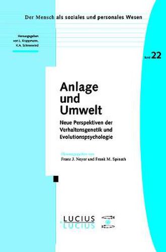 Cover image for Anlage und Umwelt