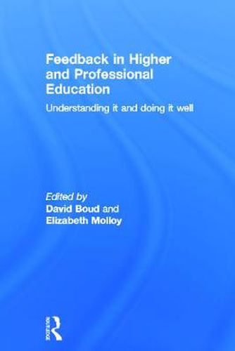 Cover image for Feedback in Higher and Professional Education: Understanding it and doing it well