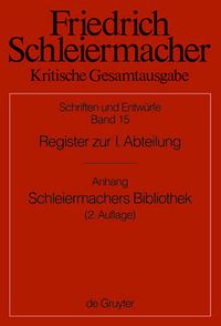 Cover image for Friedrich Schleiermacher - Kritische Gesamtausgabe