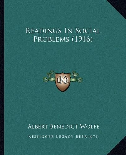 Cover image for Readings in Social Problems (1916)
