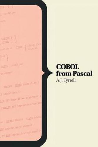 Cover image for COBOL From Pascal