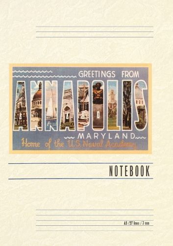 Cover image for Vintage Lined Notebook Greetings from Annapolis