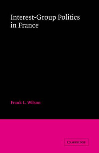 Cover image for Interest-Group Politics in France