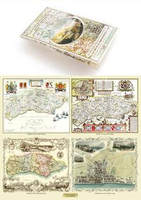 Cover image for A Collection of Four Historic Maps of Sussex from 1611 - 1851