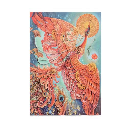 Cover image for Firebird (Birds of Happiness) Midi Lined Hardback Journal (Elastic Band Closure)