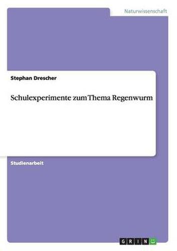 Cover image for Schulexperimente zum Thema Regenwurm