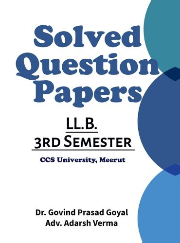 Cover image for Solved Question Papers of LLB 3rd Semester