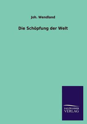 Cover image for Die Schoepfung der Welt