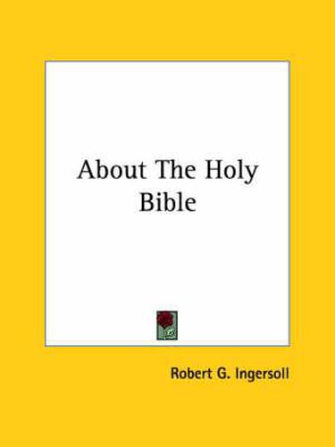 Cover image for About the Holy Bible