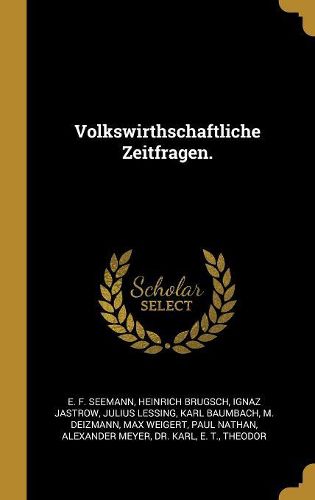 Cover image for Volkswirthschaftliche Zeitfragen.