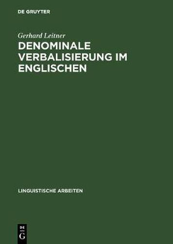 Cover image for Denominale Verbalisierung im Englischen