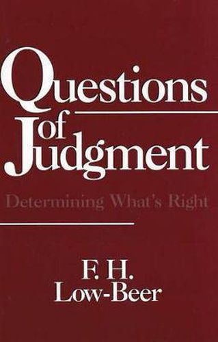 Cover image for Questions of Judgment