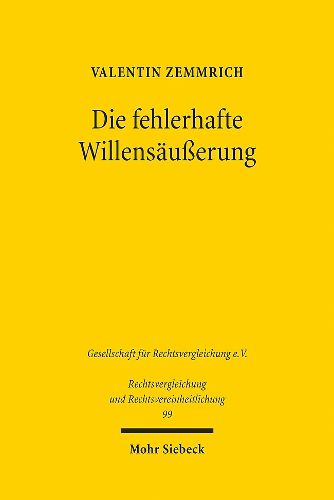 Cover image for Die fehlerhafte Willensaeusserung