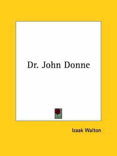 Cover image for Dr. John Donne