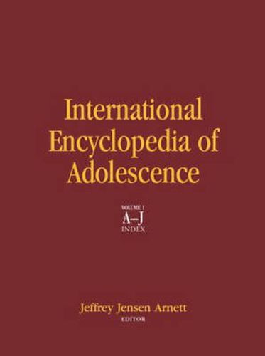 Cover image for International Encyclopedia of Adolescence