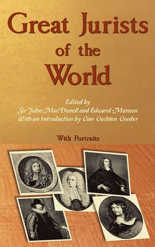 Cover image for Great Jurists of the World.