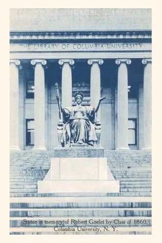 Vintage Journal Library, Statue, Columbia University, New York City