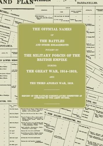 Cover image for The Great War: Battles Nomenclature Committee Report