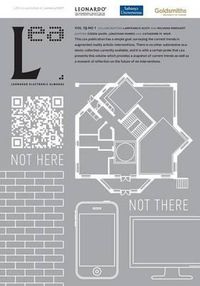 Cover image for Not Here Not There: Leonardo Electronic Almanac, Vol. 19, No. 1