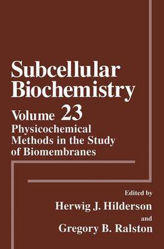 Cover image for Physicochemical Methods in the Study of Biomembranes: Physicochemical Methods in the Study of Biomembranes