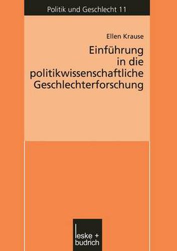 Cover image for Einfuhrung in Die Politikwissenschaftliche Geschlechterforschung