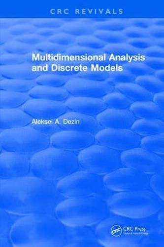 Cover image for Multidimensional Analysis and Discrete Models