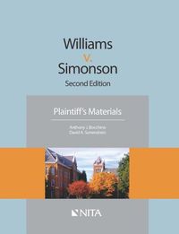 Cover image for Williams V. Simonson: Plaintiff's Materials