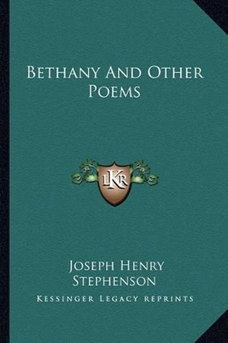 Cover image for Bethany and Other Poems