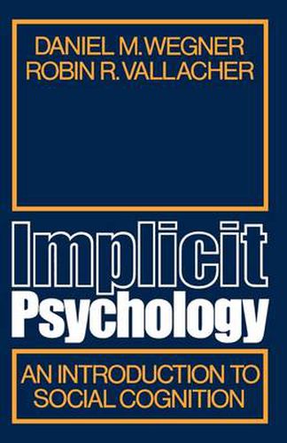 Cover image for Implicit Psychology