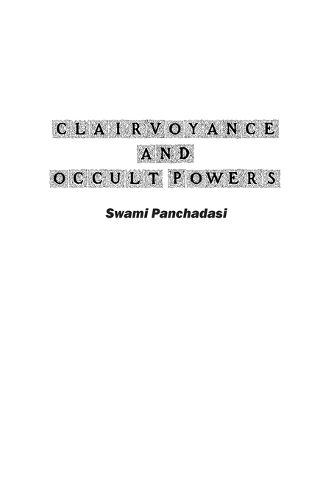 Cover image for Clairvoyance and Occult Powers