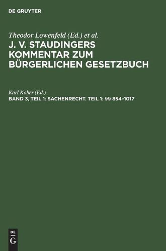 Cover image for Sachenrecht. Teil 1:  854-1017