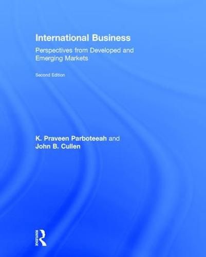 Cover image for International Business: Perspectives from developed and emerging markets