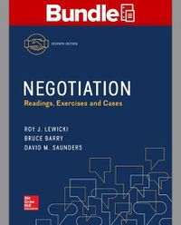 Cover image for Gen Combo Negotiation: Readings Exercises & Cases; Connect Access Card