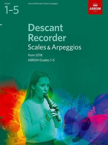 Cover image for Descant Recorder Scales and Arpeggios: Grades 1-5 from 2018
