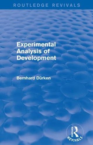 Cover image for Experimental Analysis of Development