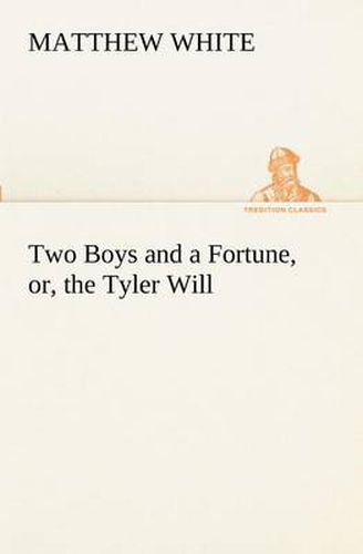 Cover image for Two Boys and a Fortune, or, the Tyler Will