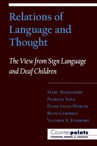 Cover image for Relations of Language and Thought: The View from Sign Language and Deaf Children