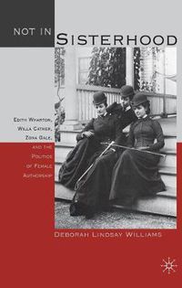 Cover image for Not in Sisterhood: Edith Wharton, Willa Cather, Zona Gale, and the Politics of Female Authorship