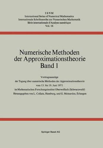 Cover image for Numerische Methoden Der Approximationstheorie: Band 1