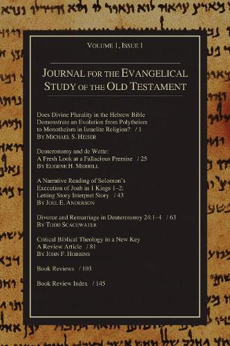 Cover image for Journal for the Evangelical Study of the Old Testament, 1.1