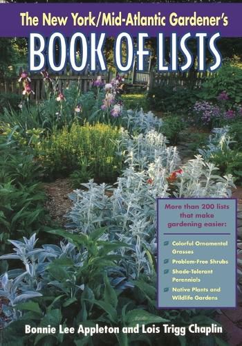Cover image for New York/Mid-Atlantic Gardener's Book of Lists